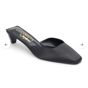 Matisse Sleek Black Satin Tegan Mules